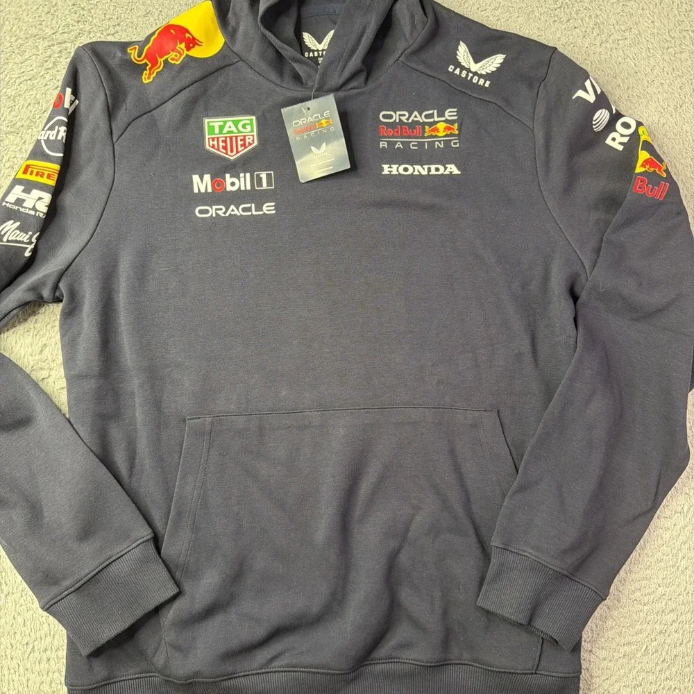 Castore Red Bull Racing F1 Hoodie Men's Sz XL dark blueOracle Honda New WT